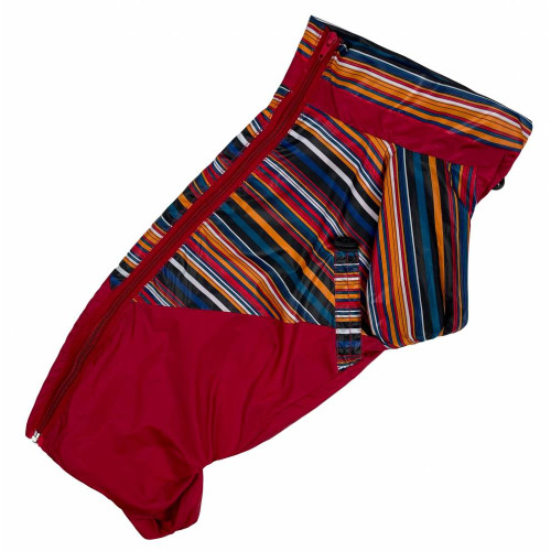 Водоотталкивающий дождевик для такс девочек радуга MT-25