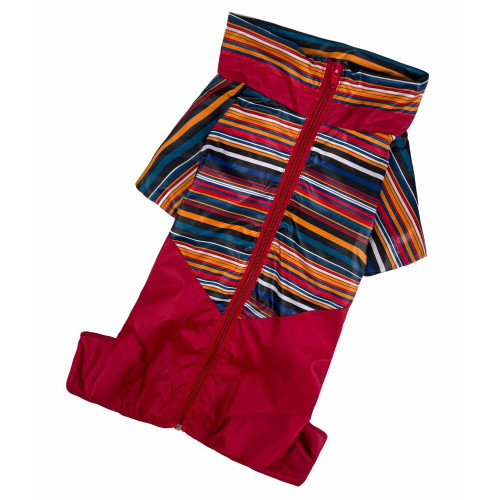 Водоотталкивающий дождевик для такс девочек радуга MT-25