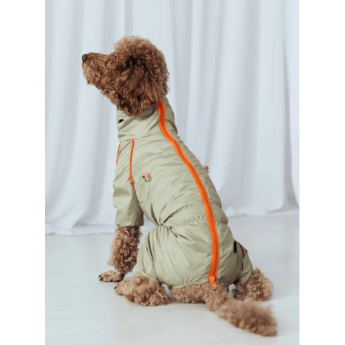 Дождевик для собак Dogs Bomba MT-28 Оливковый (для такс)