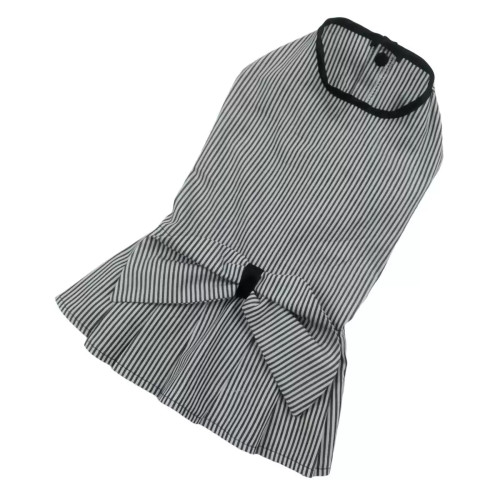 Сукня для собак з бантом у смужку O-91