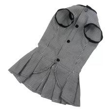 Сукня для собак з бантом у смужку O-91