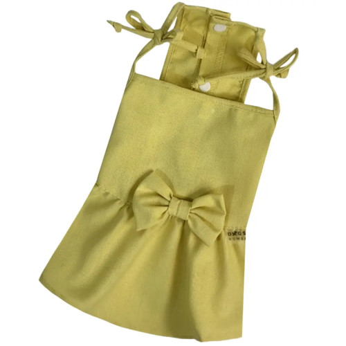 Сарафан для собак P-40 льняной жёлтого цвета