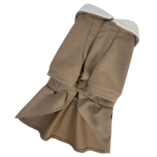 Платье поло для собак P-36 бежевого цвета