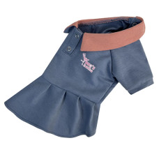 Сукня поло для собак P-37 блакитного кольору