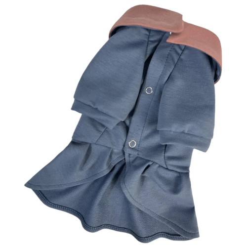 Сукня поло для собак P-37 блакитного кольору