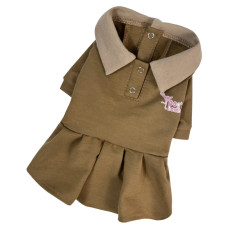 Сукня поло для собак P-38 коричневого кольору