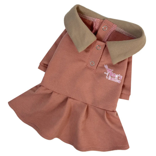 Сукня поло для собак P-39 кольору пудра