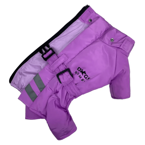 Комбинезон для собак Dogs Bomba R-24 лилового цвета с поясом