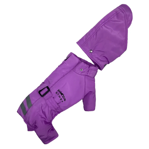 Комбинезон для собак Dogs Bomba R-24 лилового цвета с поясом