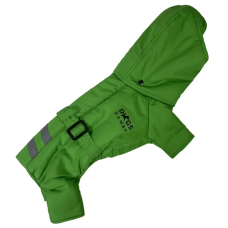 Зимний комбинезон для собак с поясом зелёного цвета R-42