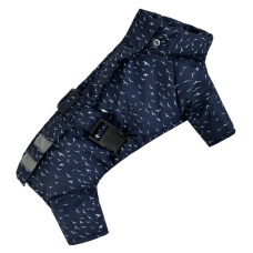 Зимний комбинезон для собак Dogs Bomba R-46 Принт птички с поясом