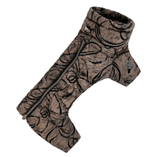 Зимний комбинезон для собак Dogs Bomba Comfort R-55 коричневый с узорами