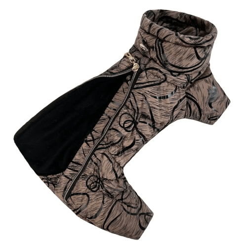 Зимний комбинезон для собак Dogs Bomba Comfort R-55 коричневый с узорами