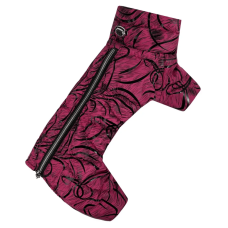 Зимний комбинезон для собак Comfort малинового цвета с узорами R-57