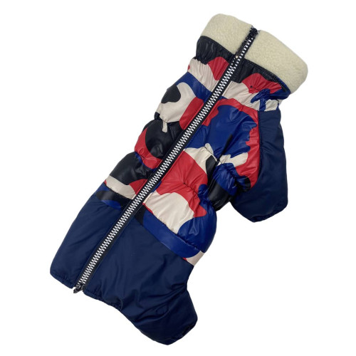 Зимний комбинезон для таксы и корги RT-22 с рисунком милитари