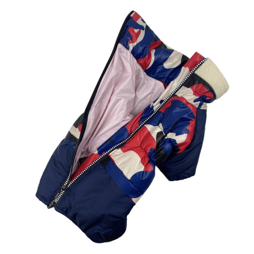 Зимний комбинезон для таксы и корги RT-22 с рисунком милитари