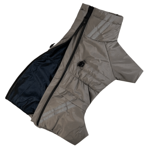 Зимний комбинезон для такс "Спорт" серого цвета RT-30