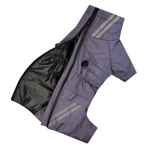 Зимний комбинезон для такс "Спорт" сиреневого цвета RT-31