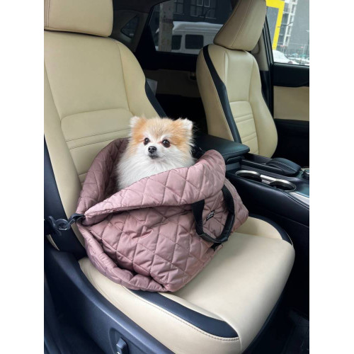 Сумка автогамак для собак цвета мокко S-14