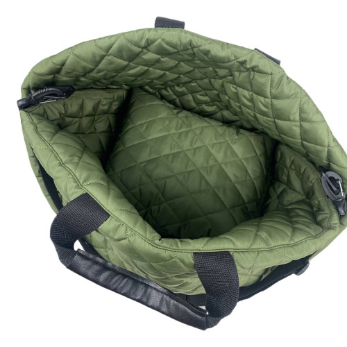 Сумка автогамак для собак цвета хаки S-15