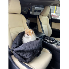 Сумка-автогамак для собак чёрного цвета S-16