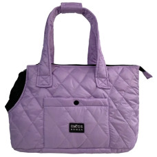 Сумка-переноска для собак стёганая лаванда S-33