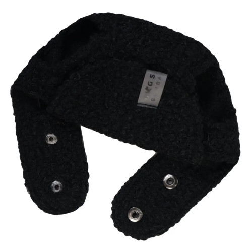 Шапка для собак Авіатор тедді чорного кольору S-82