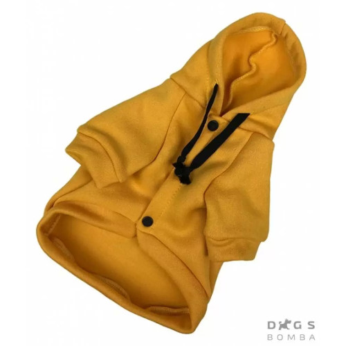 Толстовка для собак с принтом Единорог горчичного цвета Y-188