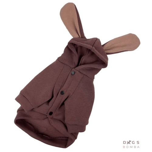 Толстовка для собак "Зайчик" коричневого кольору Y-201
