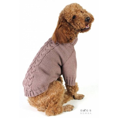 В'язаний светр для собак Dogs Bomba Y-228 какао стрейчевий