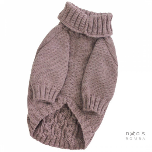 В'язаний светр для собак Dogs Bomba Y-228 какао стрейчевий