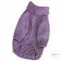 Стрейтчевий в'язаний светр для собак лавандового кольору Y-229