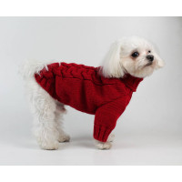Свитер для собак Dogs Bomba Y-236 красного цвета вязаный