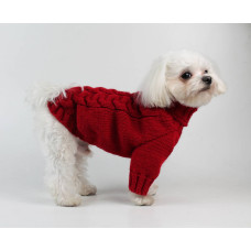 Свитер для собак Dogs Bomba Y-236 красного цвета вязаный