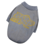 Свитер для собак вязаный "Украина" серый с жёлтым Y-279