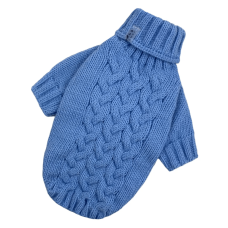 В'язаний светр Dogs Bomba Y-284 Косичка блакитного кольору