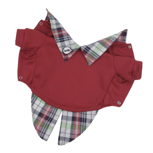 Толстовка з сорочкою для собак червоного кольору Y-296