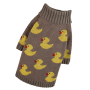 Вязаный свитер для собак Dogs Bomba Y-344 цвета какао с утятами