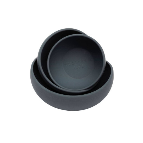 Силиконовая миска для собак FuzzYard LIFE, серая