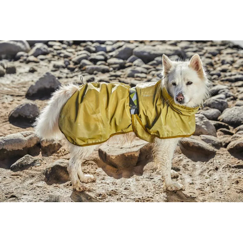 Рефлекторный дождевик для собак Hurtta Mudventure Reflective Coat, жёлтый