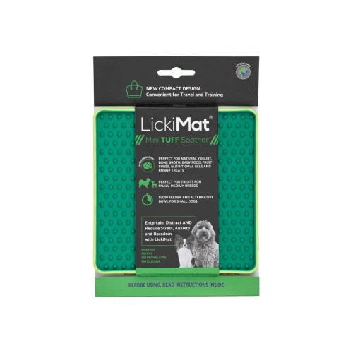 Лизальний килимок антистрес для собак LickiMat Mini Tuff Soother, зелений