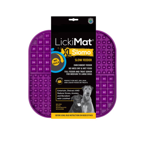 Лизательный коврик для собак LickiMat Slomo XL, фиолетовый