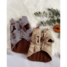 Текстильная курточка с подкладкой на флисе и шапочка для собак