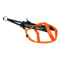 Шлейка для собак Non-stop dogwear, Freemotion harness 5.0, черно-оранжевая