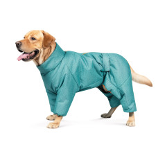 Зимний комбинезон для собак COLD бирюзового цвета