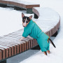 Зимний комбинезон для собак COLD бирюзового цвета