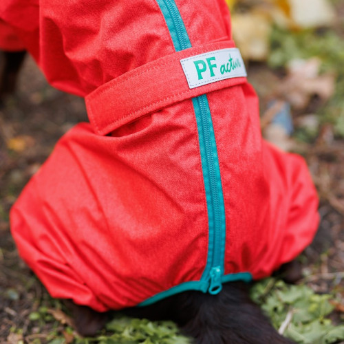 Дождевик для собак PF RAIN красного цвета