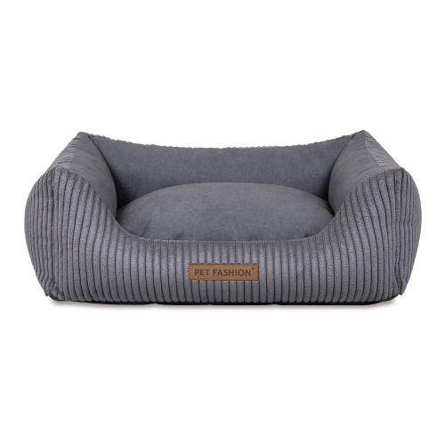 Лежак Pet Fashion DEVID для собак тёмно-серый 62×50×19 см