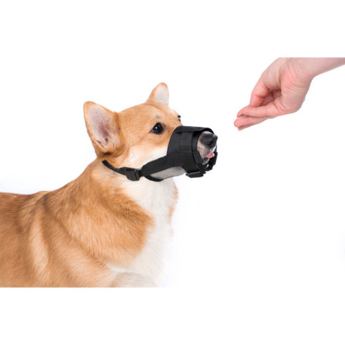 Намордник із сітки для собак Dog Extreme, чорний, пластиковий фастекс