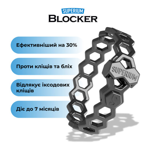Противопаразитарный ошейник для кошек и собак SUPERIUM Блокер